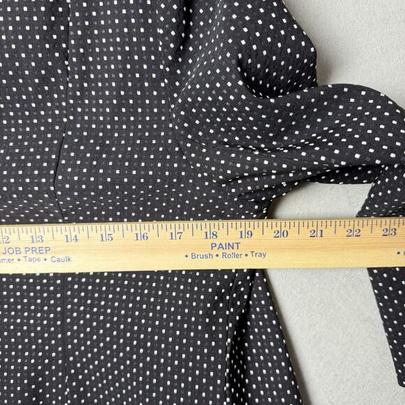 Cabi Polka Dot Jacket Black White Stretch 3/4 Sleeve Jacket Blazer Size 8 - Picture 9 of 9